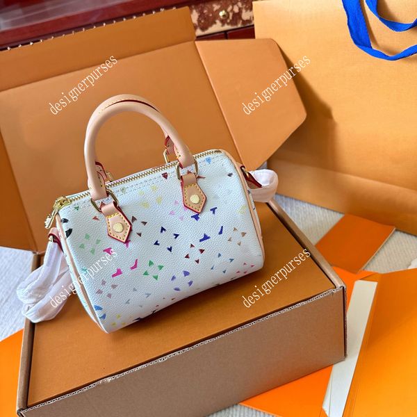 

tz vintage black/white 3 color printed pillow bag classic nano speedy crossbody shoulder purses woman handbag designer bags luxurys handbags