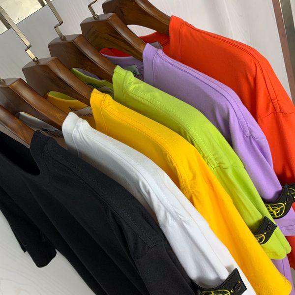 

2023 stone island men casual tonex logo short sleeve cp thin cotton cpxx t-shirt male loose o-neck sport t-shirt, Blue