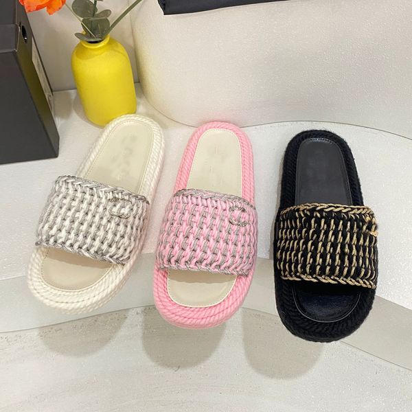 

one and a half line slipper designer for female outerwear wearing 2023 new dual color matching daily casual shopping flat bottomed small hem, Black