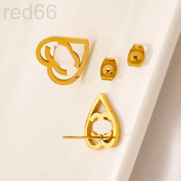 

stud designer women real gold plated stainless steel fashion designer letters earrings geometry wedding jewerlry zg2023 8l4a, Golden;silver