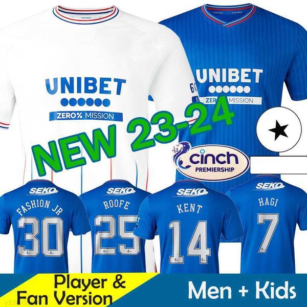 

23/24 rangers soccer jerseys kid kit 2023 2024 football shirt player version training goalkeeper home away third 3rd fourth 4th set davis co, Gray