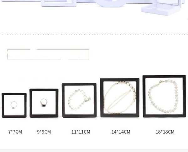 

mix jewelry transparent pe film display box packing boxes015310783, Black;white