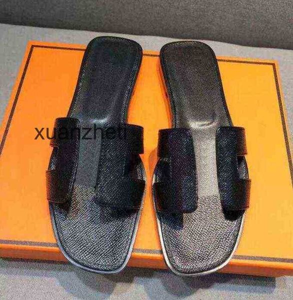 

classic 2023 slipper slippers .h. oran sandals designer women slipper leat.h. shoes h ladies summer flat shoes fashion beacletter d lq16