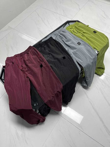 

2023 autumn men women stone pants designer luxury trousers cola wave embroidery double nylon imported high weight fabric eur size straight t, Black