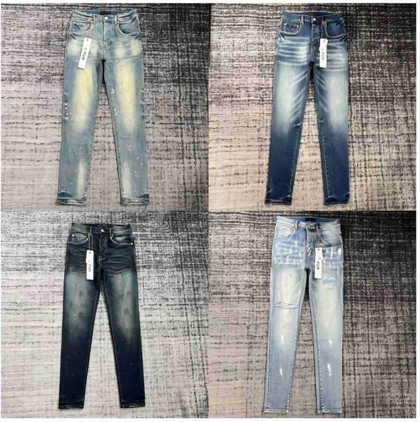 

designer jeans mens jeans purple jeans designer pants pantalones mens jeans ripped jeans straight regular jeans denim tears washed old jeans, Blue