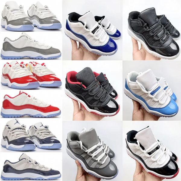 

2023 retro kids shoes 11 boys low basketball jumpman 11s shoe children black sneaker chicago designer military grey trainers baby kid youth