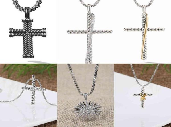 

jewelrys sun necklace diamond necklaces dy star designer jewelry women men luxury full amulet pendant brand popular retro classic couple2069, Silver