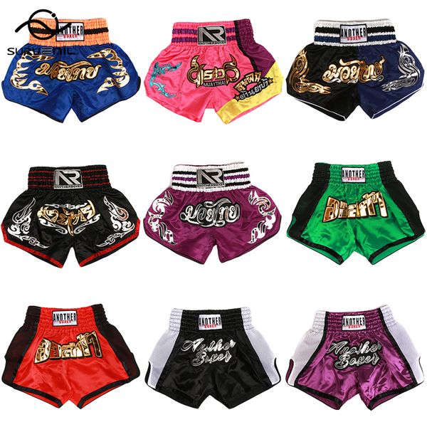 

men's shorts short muay thai breathable kickboxing shorts kids adults match boxing pants men's women's boy's girl's, White;black