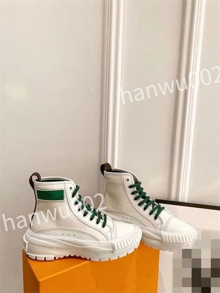 

2023 luxury designer flat sneaker trainer casual shoes canvas leather white letter overlays fashion platform mens womens low sneakers dc2205, Black