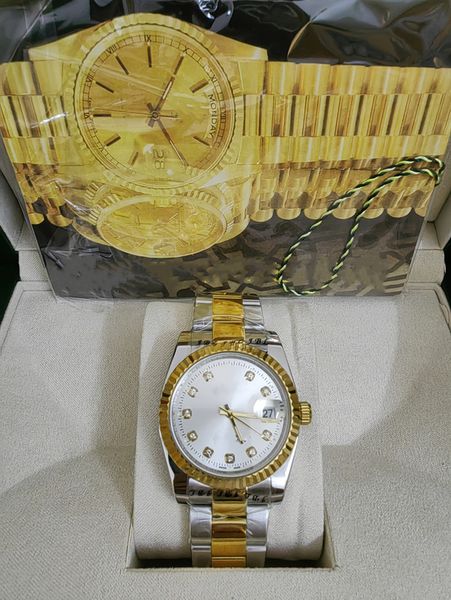 

with original box watch 41mm president datejust 116334 sapphire glass asia 2813 movement mechanical automatic mens watches 202300, Slivery;golden