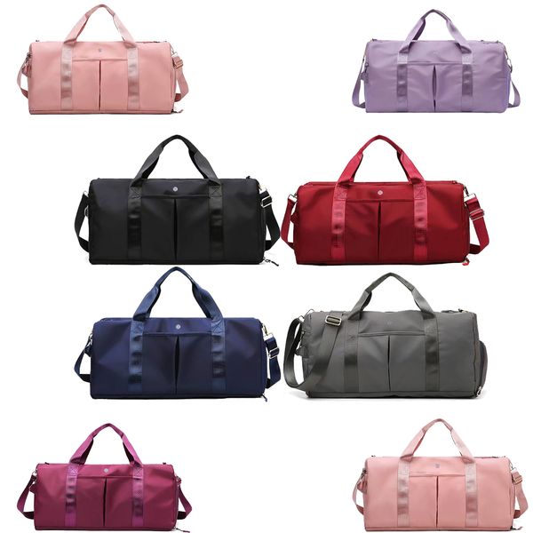 

high capacity lululemens classic 2sizes clutch nylon shoulder storage handbag duffel bags designer large tote bag women men keepall cross bo