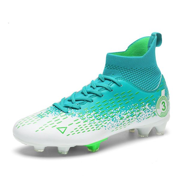 

safety shoes men breathable soccer cleats kids high ankle football boots tffg professional sports big size 48 athletic sneakers 230707, Black;brown