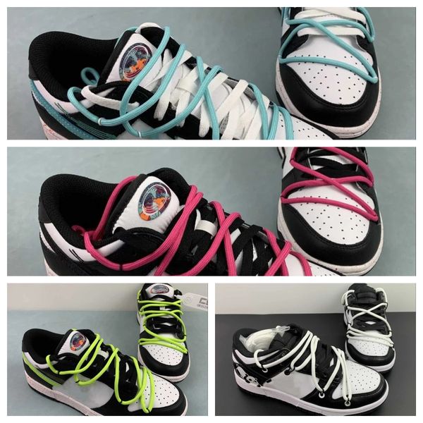 

ow designer 3 deconstructive skatesboard shoes sb dnks low colorway shoelaces black white men women luxury outdoor sneaker fast delivery wit