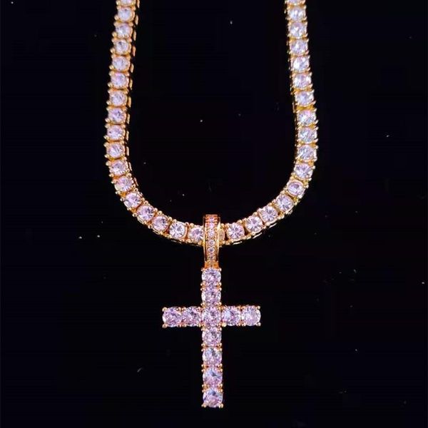 

Row by row inlaid, closely connected wide chain, fashionable cross, jewelry, and jewelry, the first choice for wealthy women