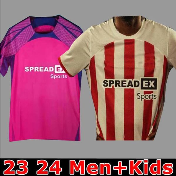 

23 24 sunderland soccer jerseys stewart simms roberts amad 2023 clarke dajaku embleton evans nien football shirt pritchard mens jersey kids, Black;yellow