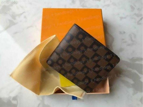 

2022rs wallets cardholder france paris plaid style luxurys mens wallet with box
