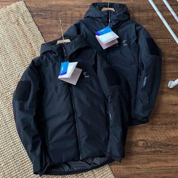 

men's down & parkas designer designer down jacket mens windproof hooded parka coat ladies arc winter outdoor cardigan warm casual sport, Black