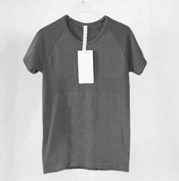 

womens swiftly tech solid color yoga clothes long sleeve shirt sports women running quick-drying fitness breathable lady37917643, Gray