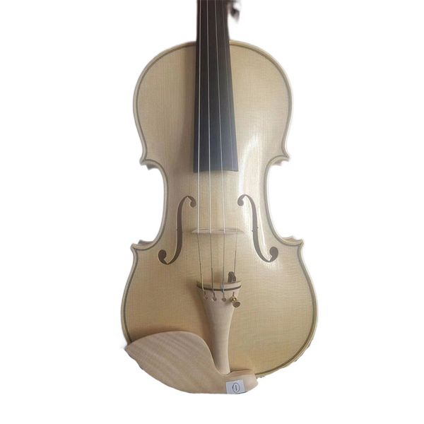 

4/4 violin clean varnish 1pc european flamed maple back spruce hand carved 1