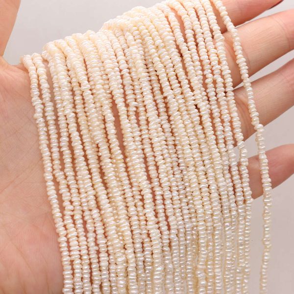 

fine 100% natural freshwater pearl flat shape beads for jewelry making diy bracelet necklace earrings accessories size 2-2.5mm