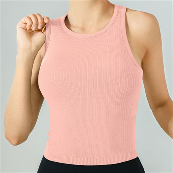 

yoga tank fitness sports stripes self padded bra underwear high elastic women's yoga suit
