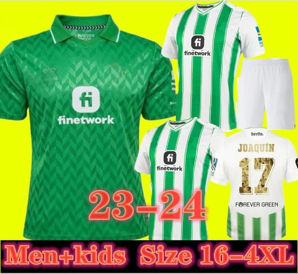 

23 24 real betis soccer jerseys fekir forever green home manga corta joaquin b.iglesias camiseta de futbol juanmi estadio la cartuja 2023 sp, Black;yellow
