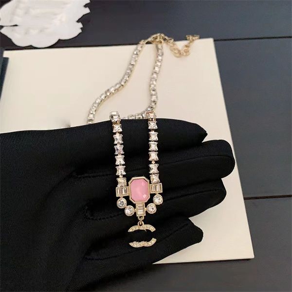 

20 style c-letter ccity gold cuban link chain pendant necklaces brand designer necklaces for women man party choker jewelry accessories 386, Silver