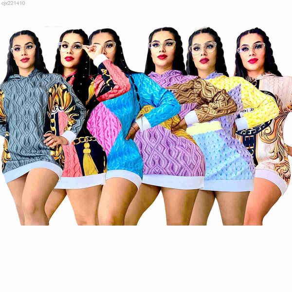 

women fashion elegant hooded dress long sleeve designer dresss party sn1y, Black;gray