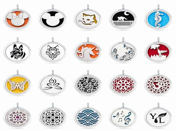 

a16 perfume aromatherapy essential oil diffuser locket 30mm floating locket pendant felt pad randomly ly as gifts1515960, Silver