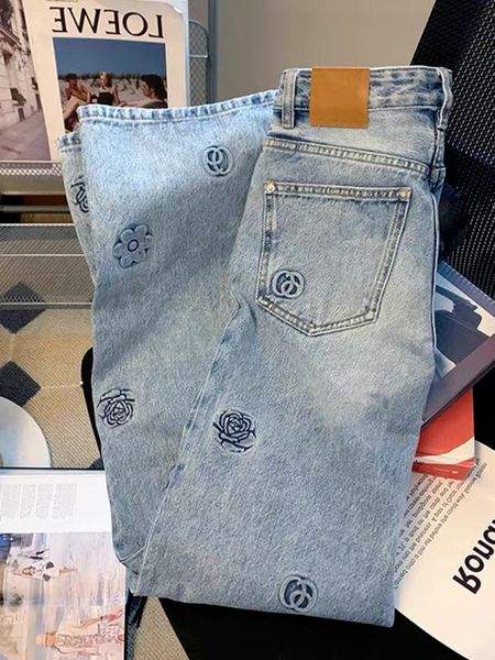 

men s pants feynzz women pant woman jeans high waist denim wide leg clothing blue vintage quality fashion straight 230707, Black