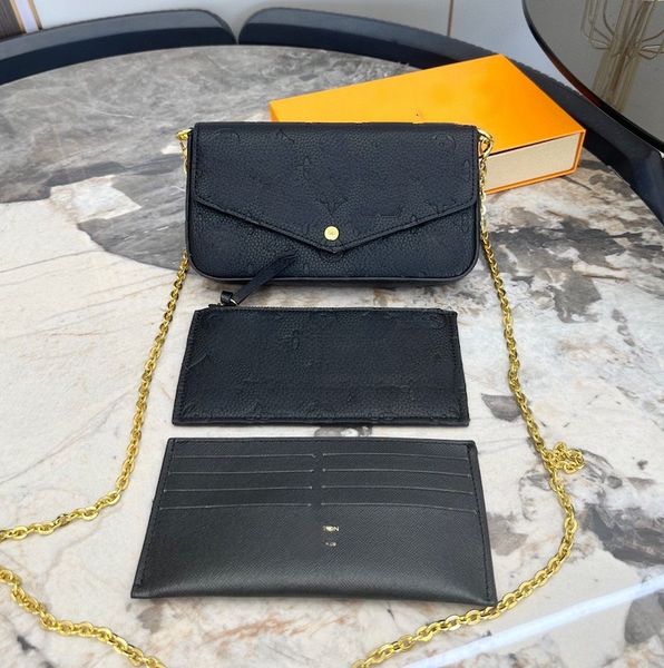 

3-in-1 shoulder bag designer woman handbag crossbody bag leather bag messenger bag fashion bag tote bag classic old flower cowhide armpit ba