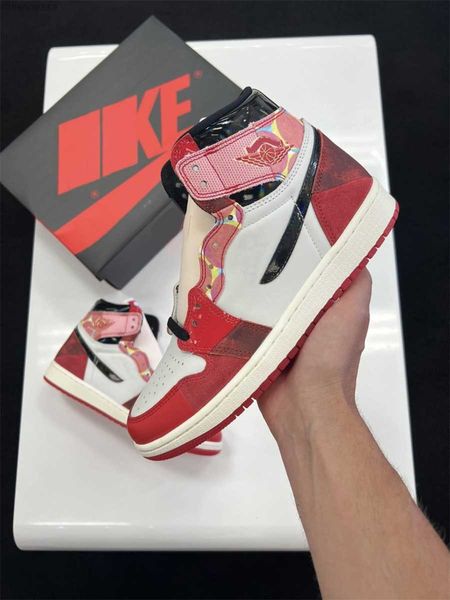 

2023 air authentic 1 1s high og next chapter spiders man 2.0 basketball shoes across the spiders verse dv1748-601 sports sneakers with origi