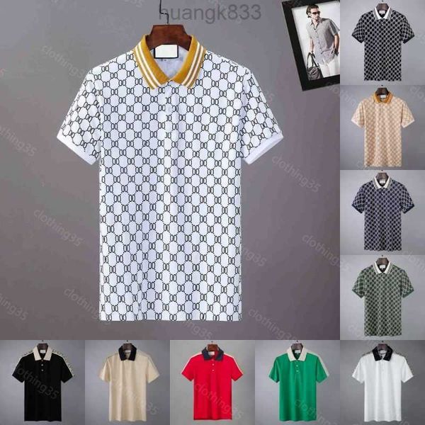 

mens polo shirt designer polos shirts for man fashion focus embroidery snake garter little bees printing pattern clothes clothing tee black, White;black