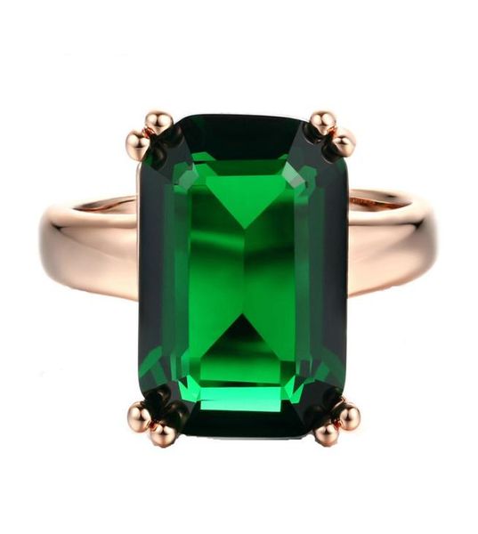 

big green crystal finger rings for women fashion jewelry wedding and engagement vintage accessories rose gold plated r7003154147, Golden;silver