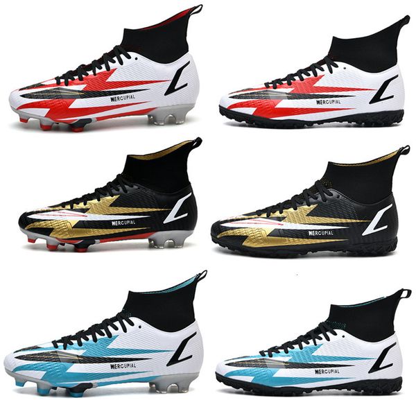 

safety shoes professional football boot men's broken nails cluo cr7 neymar students girls boys special ag long and short training 23070, Black;brown