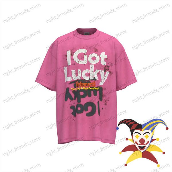 

men's t-shirts washed roseo vetements vintage t-shirt men women i did nothing i just got lucky t shirt tees t230707, White;black