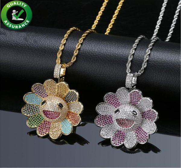 

hip hop jewelry mens gold chain pendants designer necklace iced out cz rotatable pendant diamond bling luxury pandora style charms9409387, Silver