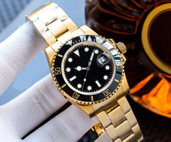 

2023 blue men's watch automatic mechanical 50m waterproof luminous sapphire designer watch stainless steel three needle ceramic hour ha, Slivery;brown