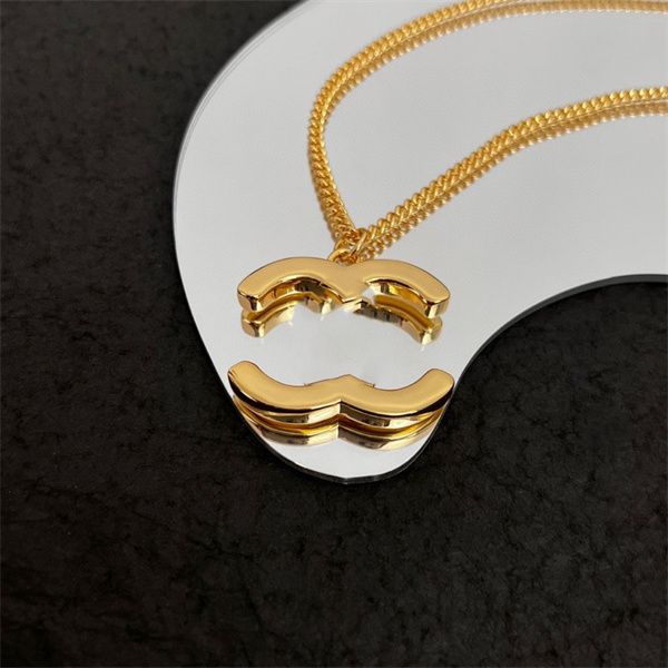 

20 style c-letter ccity gold cuban link chain pendant necklaces brand designer necklaces for women man party choker jewelry accessories 3215, Silver