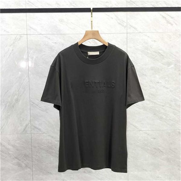 

2023 designer shirts essent t shirt street casual essentail tshirt loose men women summer luxury shorts essen tshirts chest print tees esse, White;black