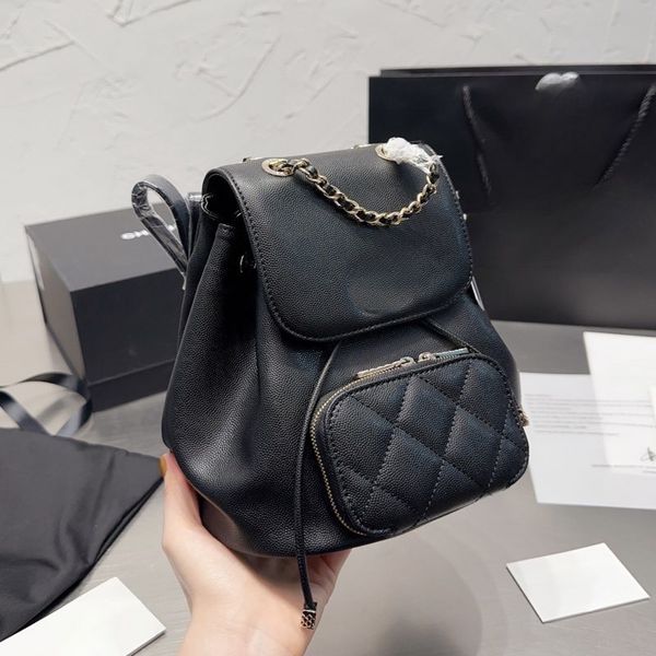 

designer bag women fashion designer backpack drawstring vintage clamshell open-close grain embossed cowhide schoolbag backpack backpack