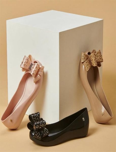 

mel ultragirl sweet women adulto jelly sandals bow 2020 new summer sandals female shoes non slip women sandals y2007027521540, Black