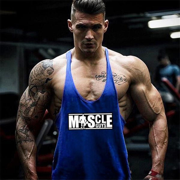 

men' tank brand gym vest muscle fashion sleeveless stringer mens back tank clothing bodybuilding singlets fitness workout sports shir, White;black