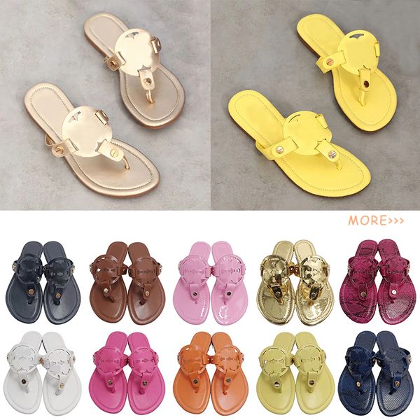 

designer slides metallic snake leather low sandal slippers womens white black patent yellow pink silver flip flops ladies size 36-41 summer