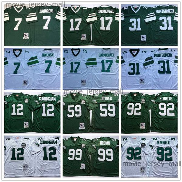 

ncaa 75th vintage football 12 randall cunningham jerseys 92 reggie white 99 jerome borwn 59 seth joyner 31 wilbert montgomery 17 harold carm, Black;red