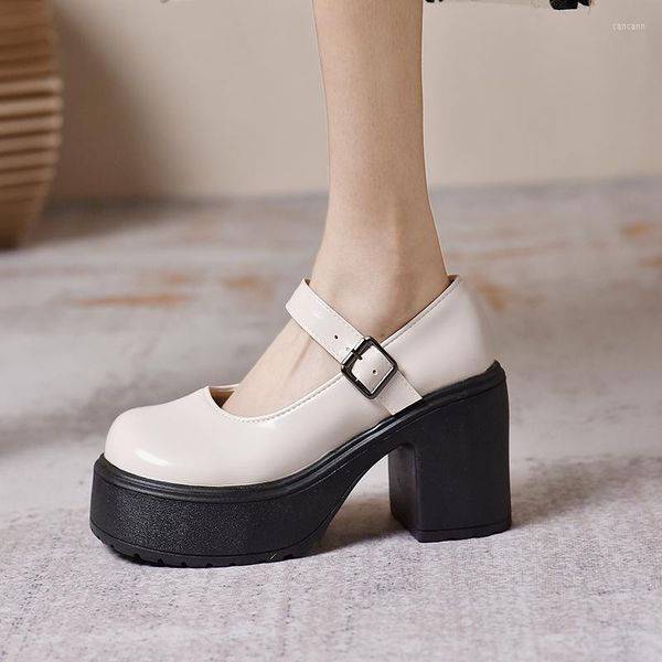 

dress shoes black platform heels women mary jane vintage girls high heel lolita japanese style college student