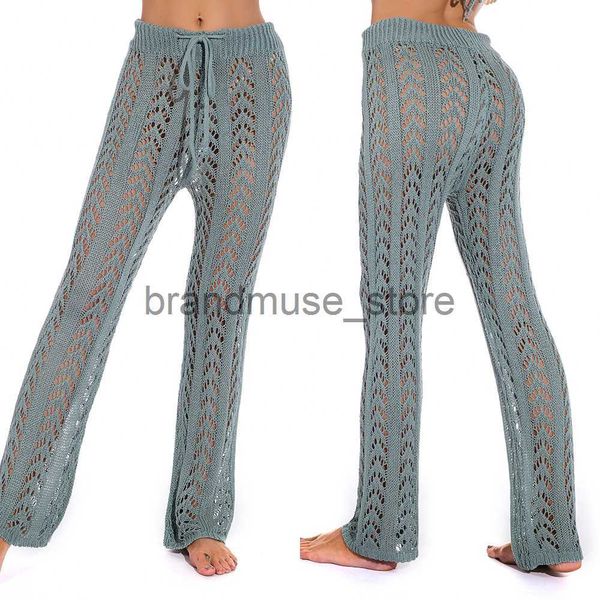 

casual dresses cotton crochet beach cover up swimsuit cover ups women beach pants fishnet swimsut covers hollow out beachwear knit bathing s, Black;gray