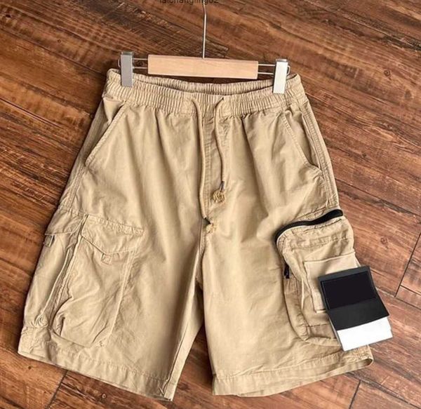 

men's pants mens shorts stones island designers cargo badge patches summer sweatpants sports trouser 2023ss big pocket overalls tidal f, Black