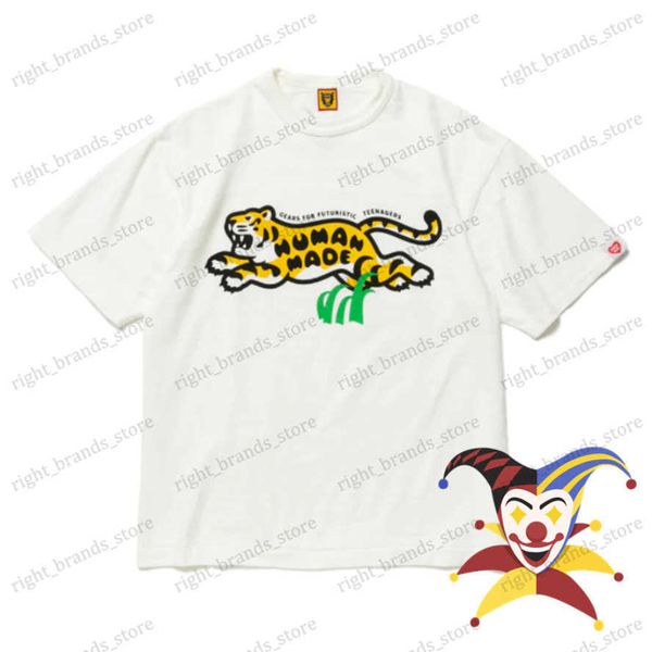 

men's t-shirts printed tiger human made t-shirts men women 1 1 short sleeve human made t shirt tees t230707, White;black
