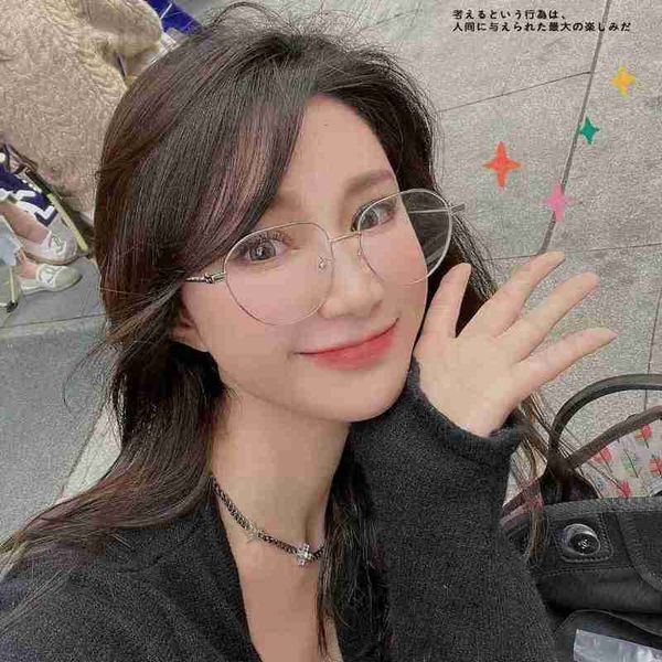 

collectable designer b home net red same art japanese and korean optical mirror women's versatile plain face artifact tidal flat bb0168, White;black